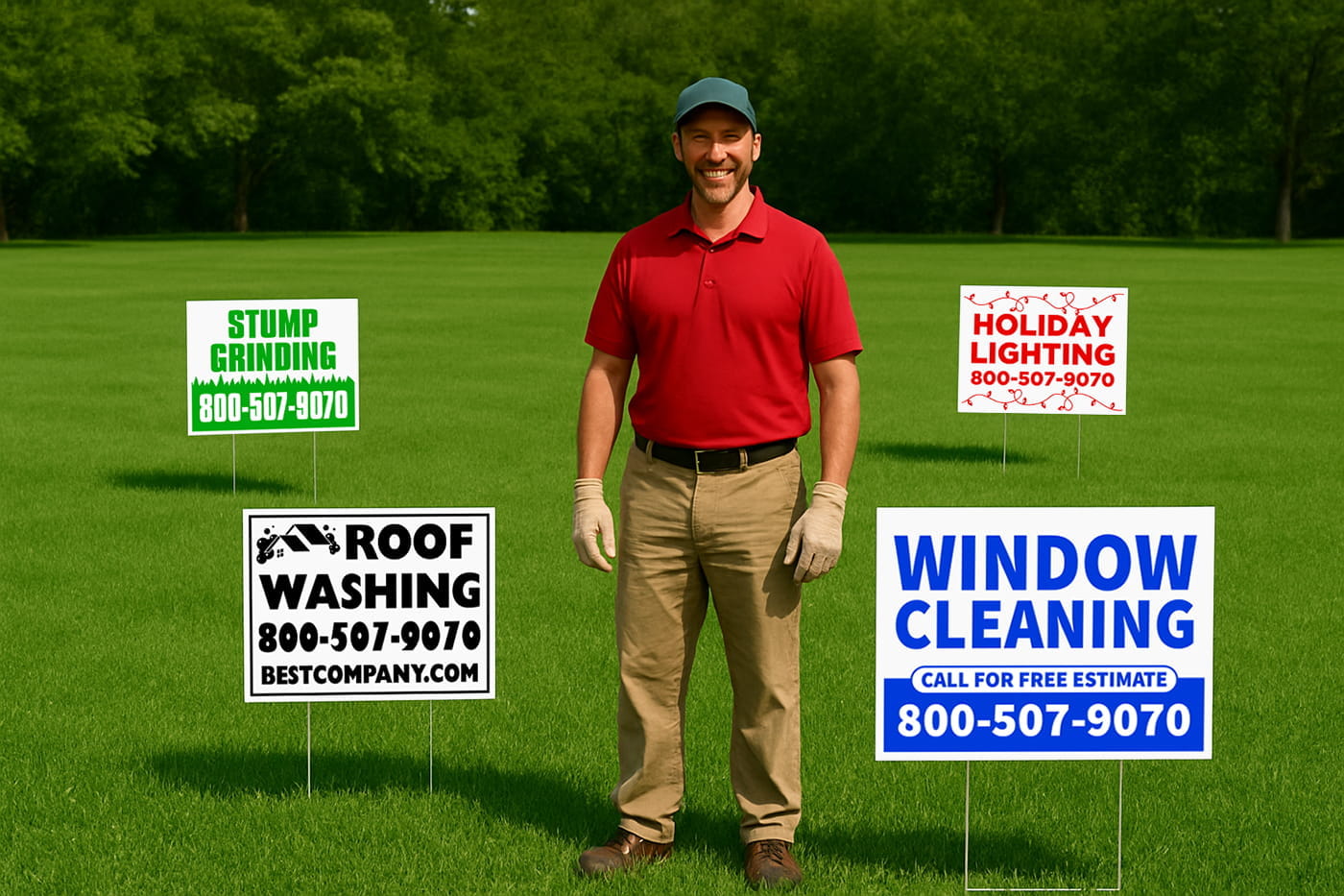 1 Color Yard Signs