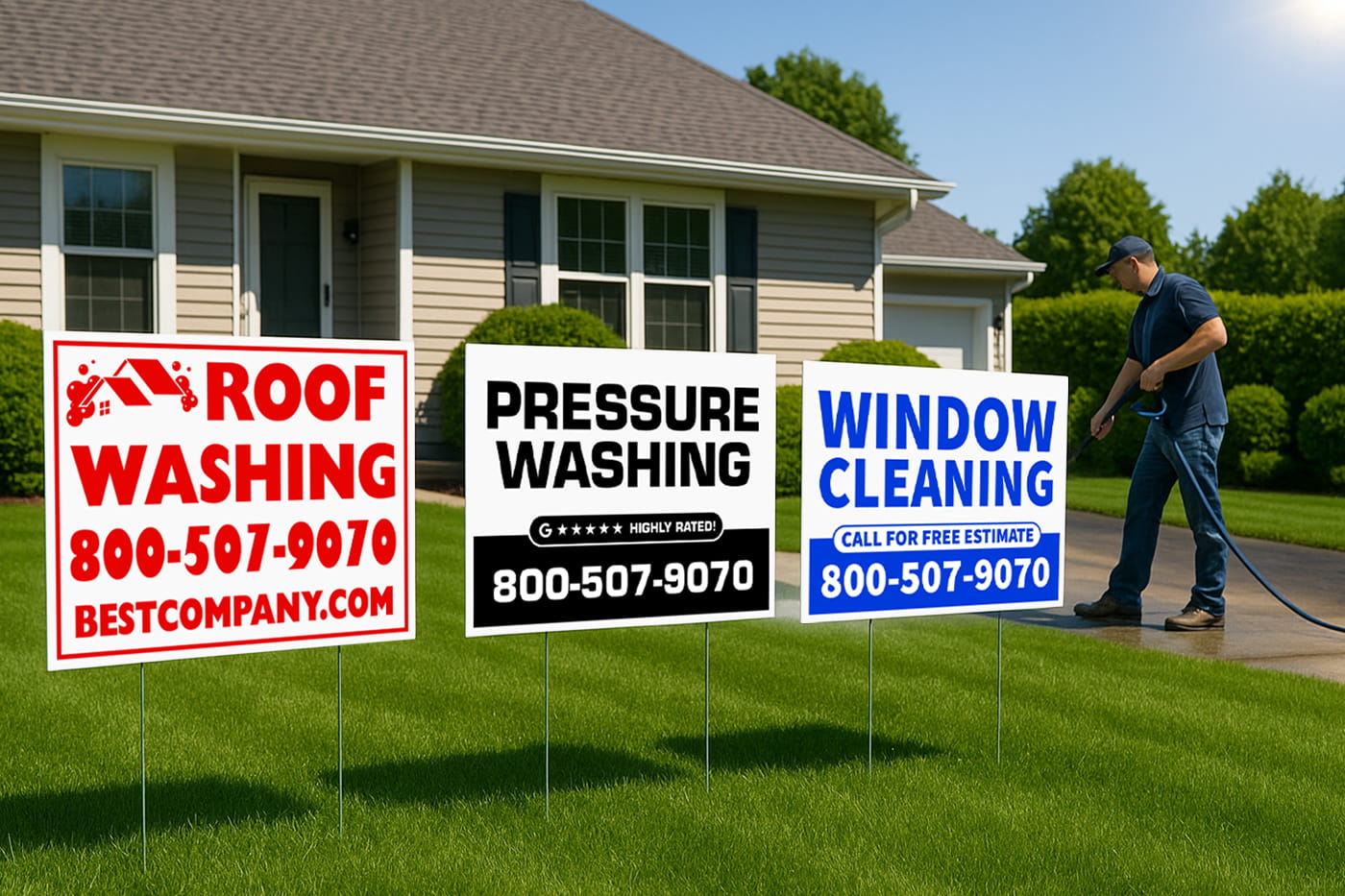 1 Color Yard Signs