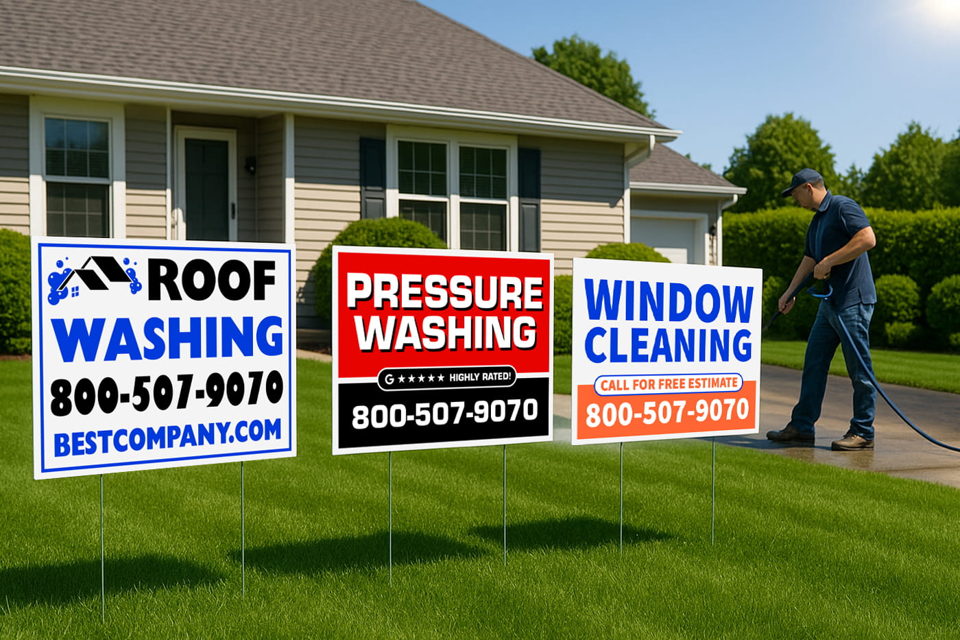 2 Color Yard Signs
