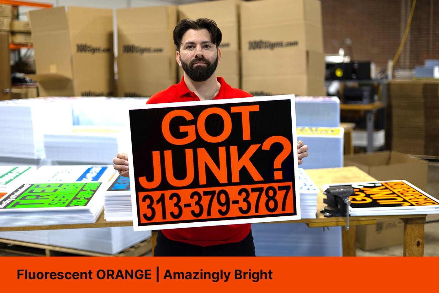Fluorescent Yard Signs